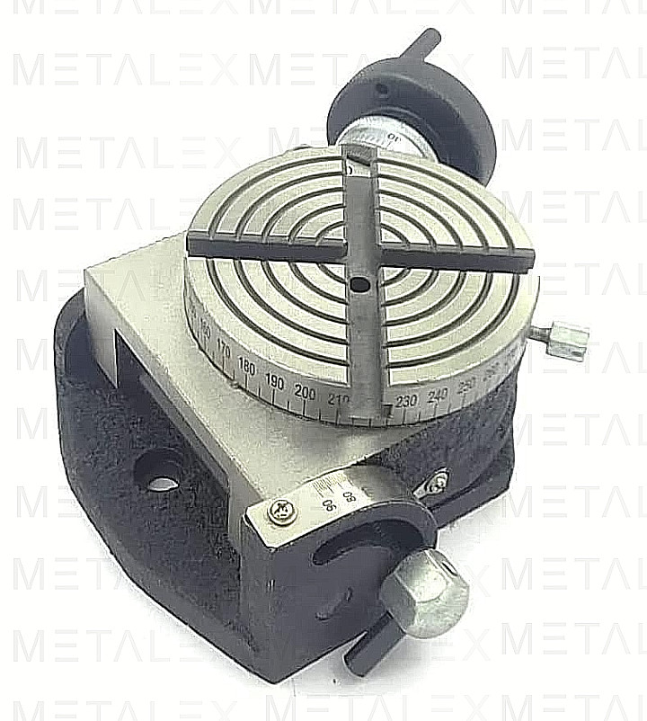 METALEX 4" (100mm) Tilting Rotary Table with 50mm 3-Jaw Mini Lathe Chuck Milling