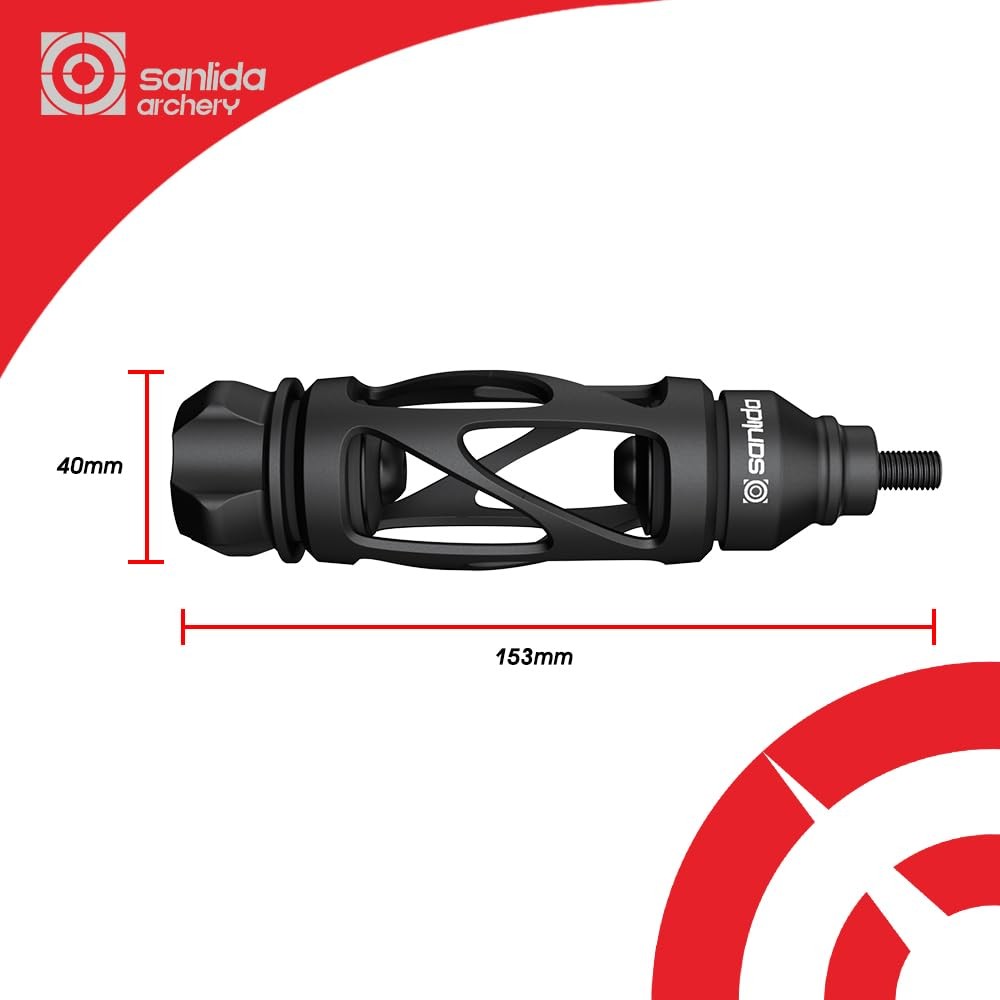Archery Dragon 10 Stabilizer Bow Riser Extension Dampener, Quick Disconnect Sile