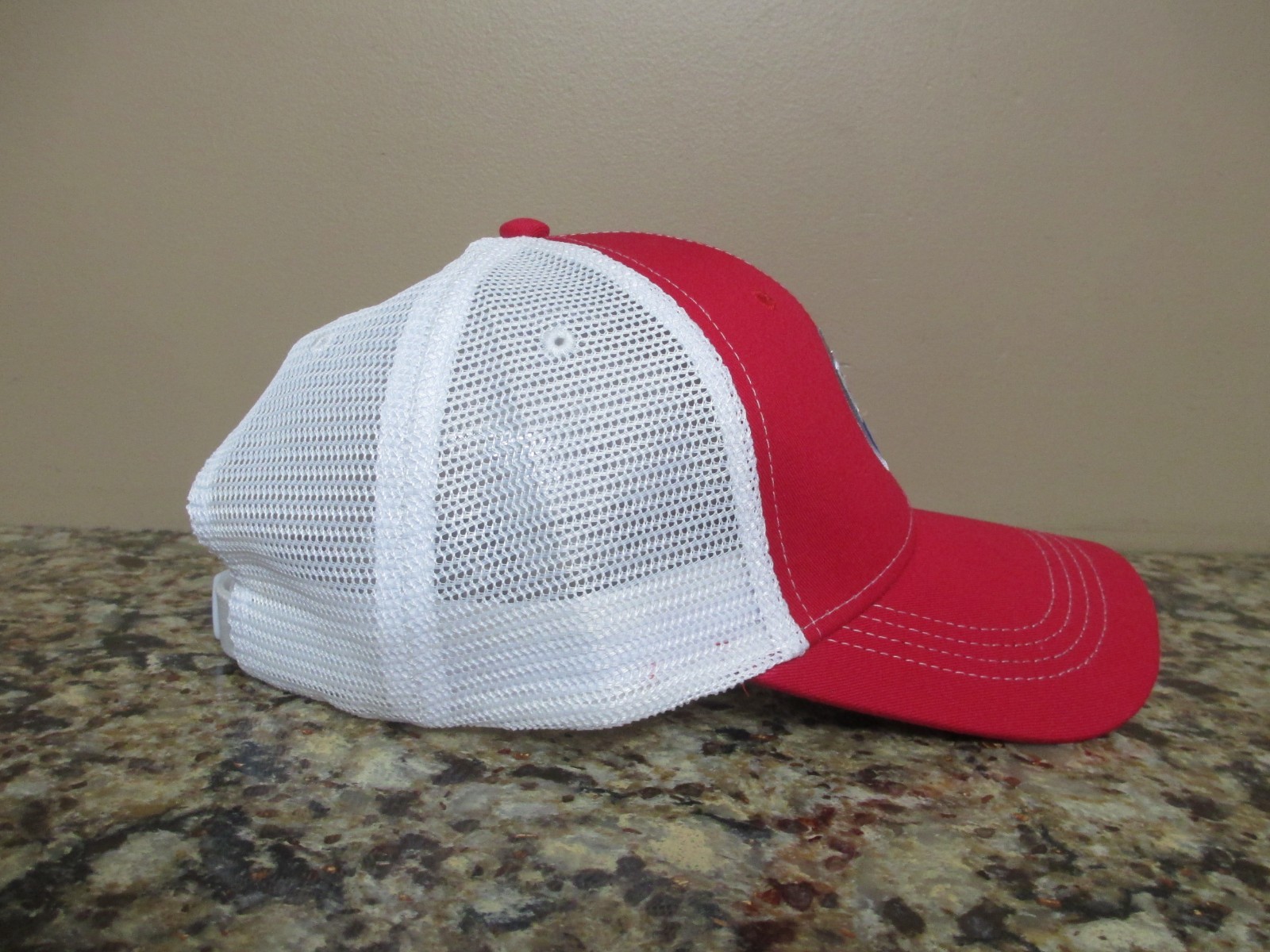 Red & White Mark Wahlberg Chevrolet Dealership Strapback Baseball Hat - NWOT