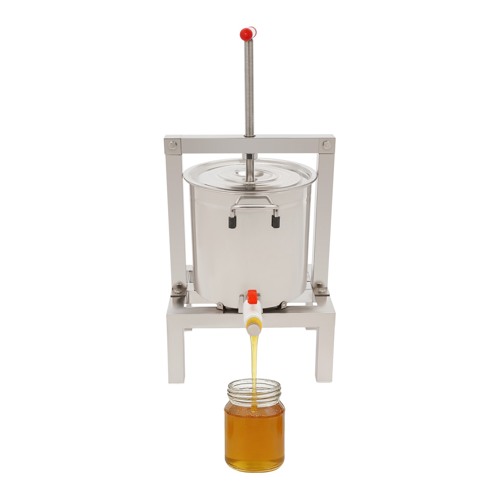 Manual Fruit Juicer Grape Wine Juice Maker Extractor 10L with Press Handle