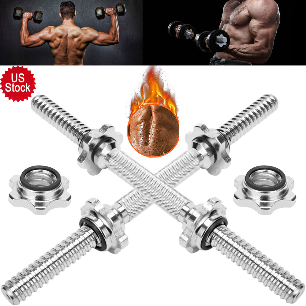 Adjustable Dumbbell Bar Handles 1 Inch Pair Threaded Dumbbell Handles For Gym