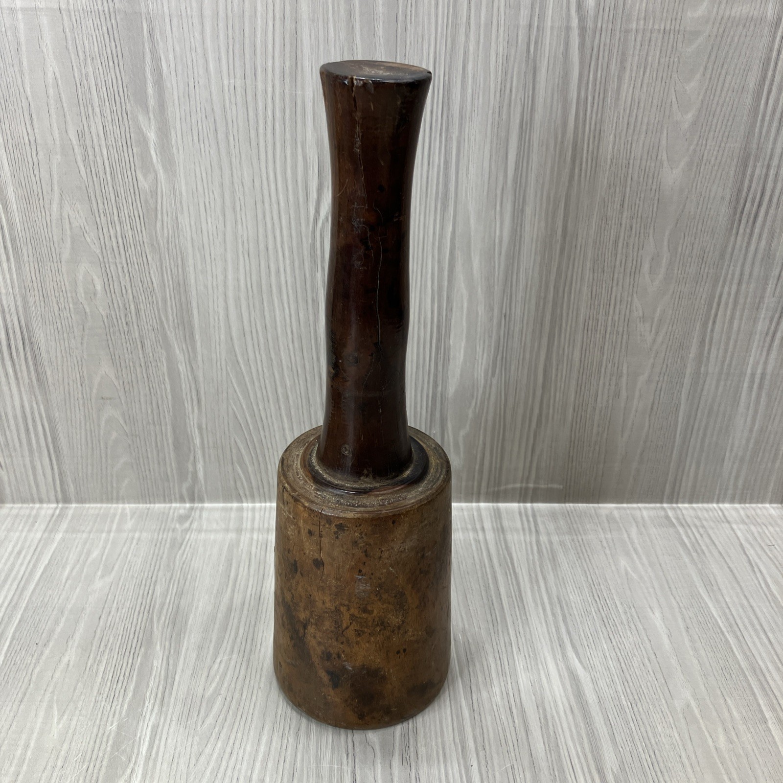 Vintage Lignum Vitae Wood Carver's Mallet Maul Rare - Markings On Wood