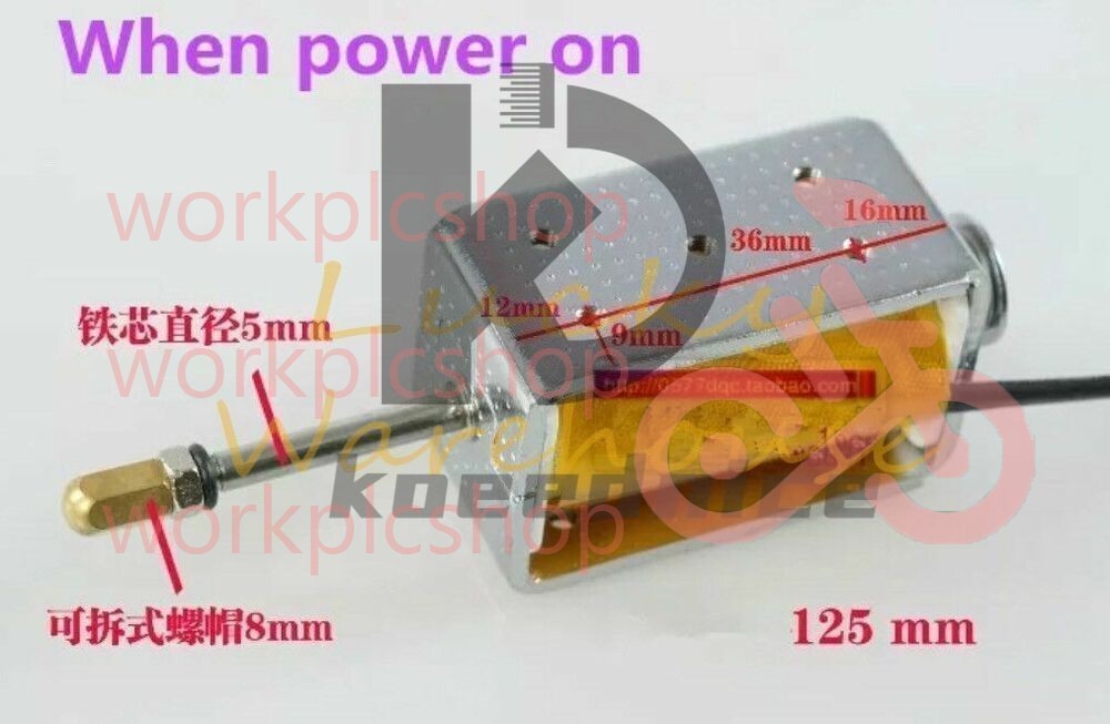 Long-Stroke Large Solenoid Electromagnetic Push-Pull Actuator 35mm 12V 24V 220V~