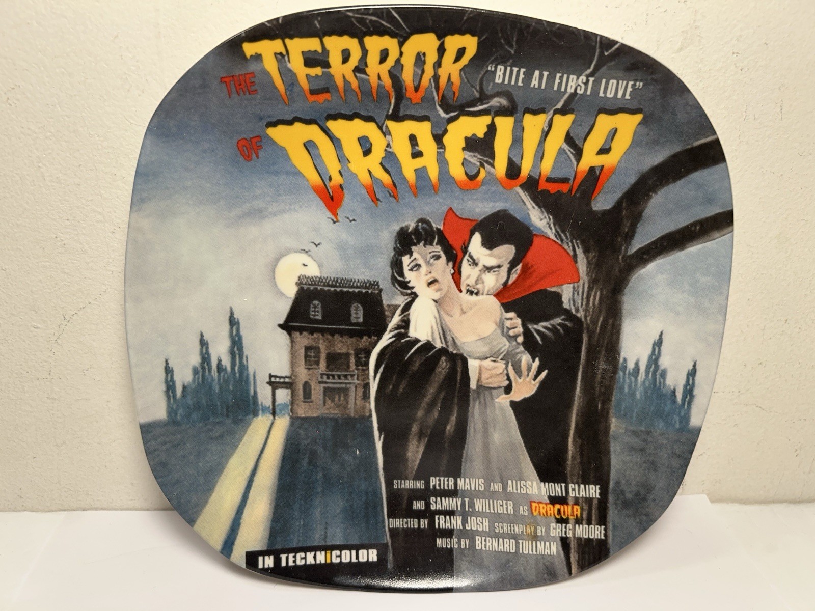 The Terror of Dracula Movie Mulberry Home Collection Plate Horror/Sci-Fi 8”