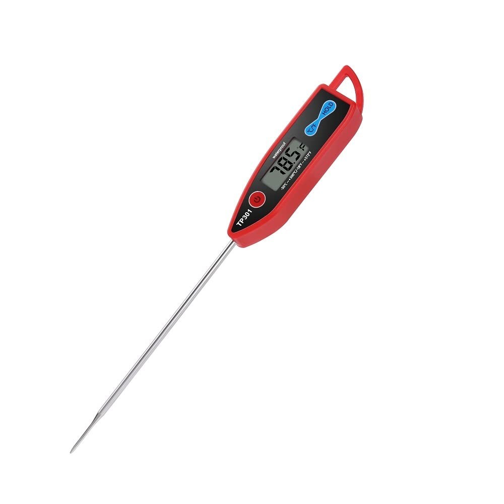 Long Probe Cooking Thermometer with Digital Display - Perfect for Food & Liquids