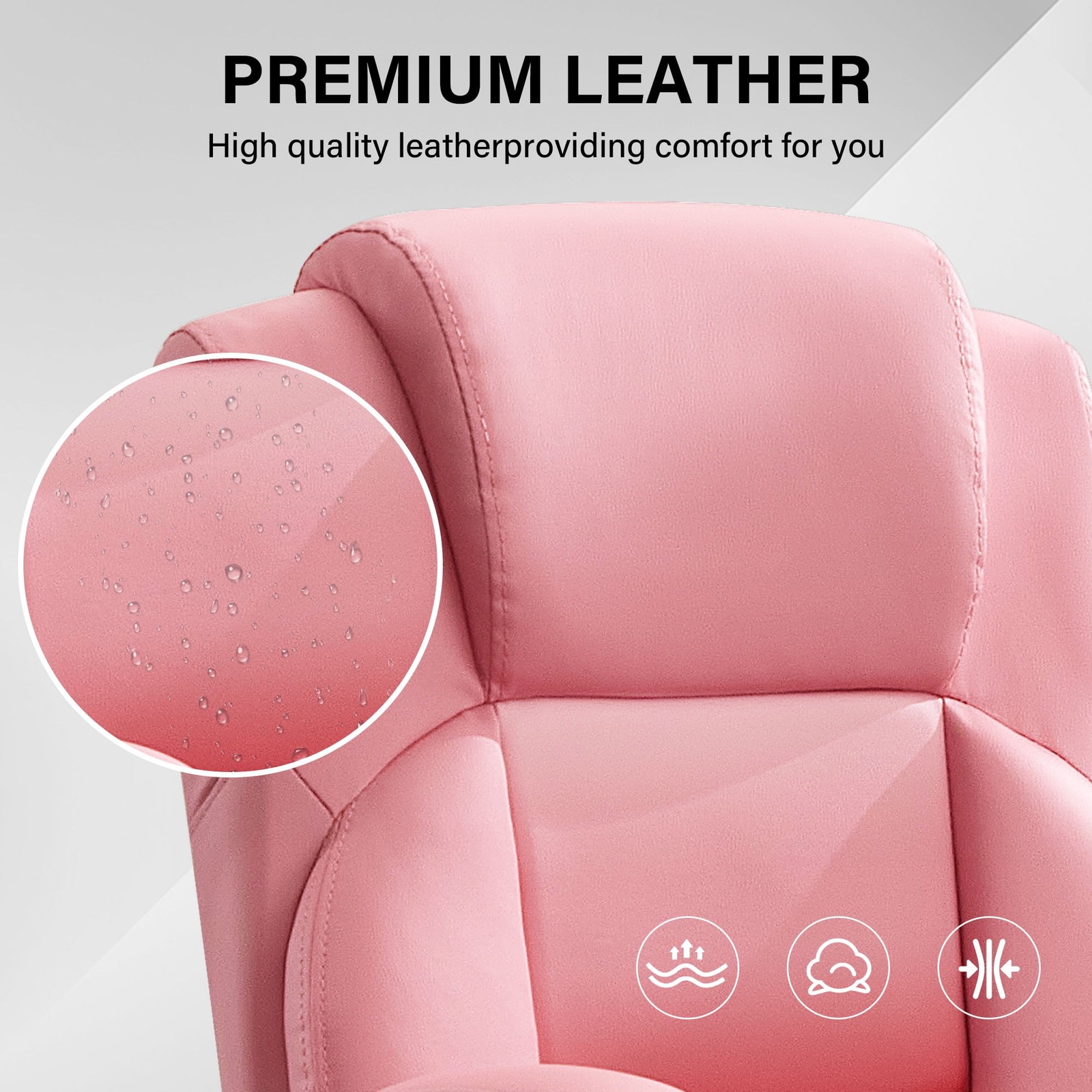 Leather Office Chair, Big and Tall Office Chair 400LBS Wide Seat Ergonomic Compu