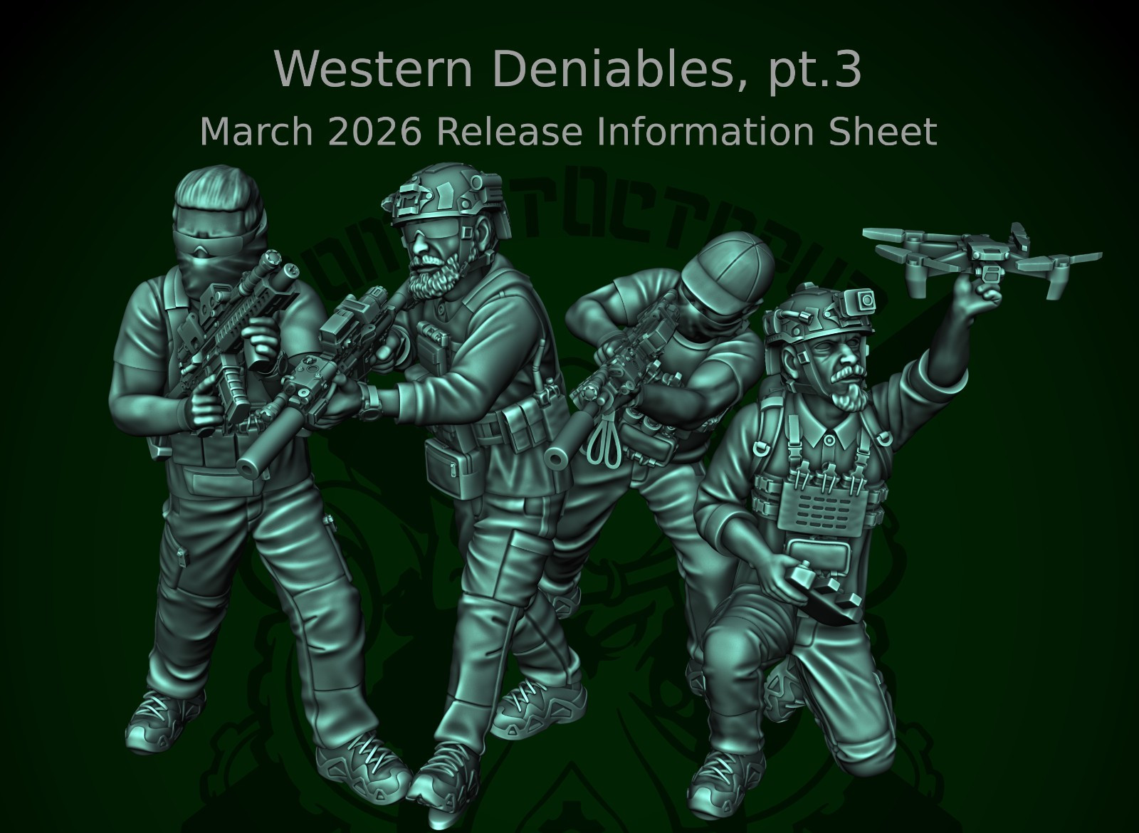 Combat Octopus Modern Miniatures Western Deniables 3 Spectre Zona Alfa 20mm 28mm