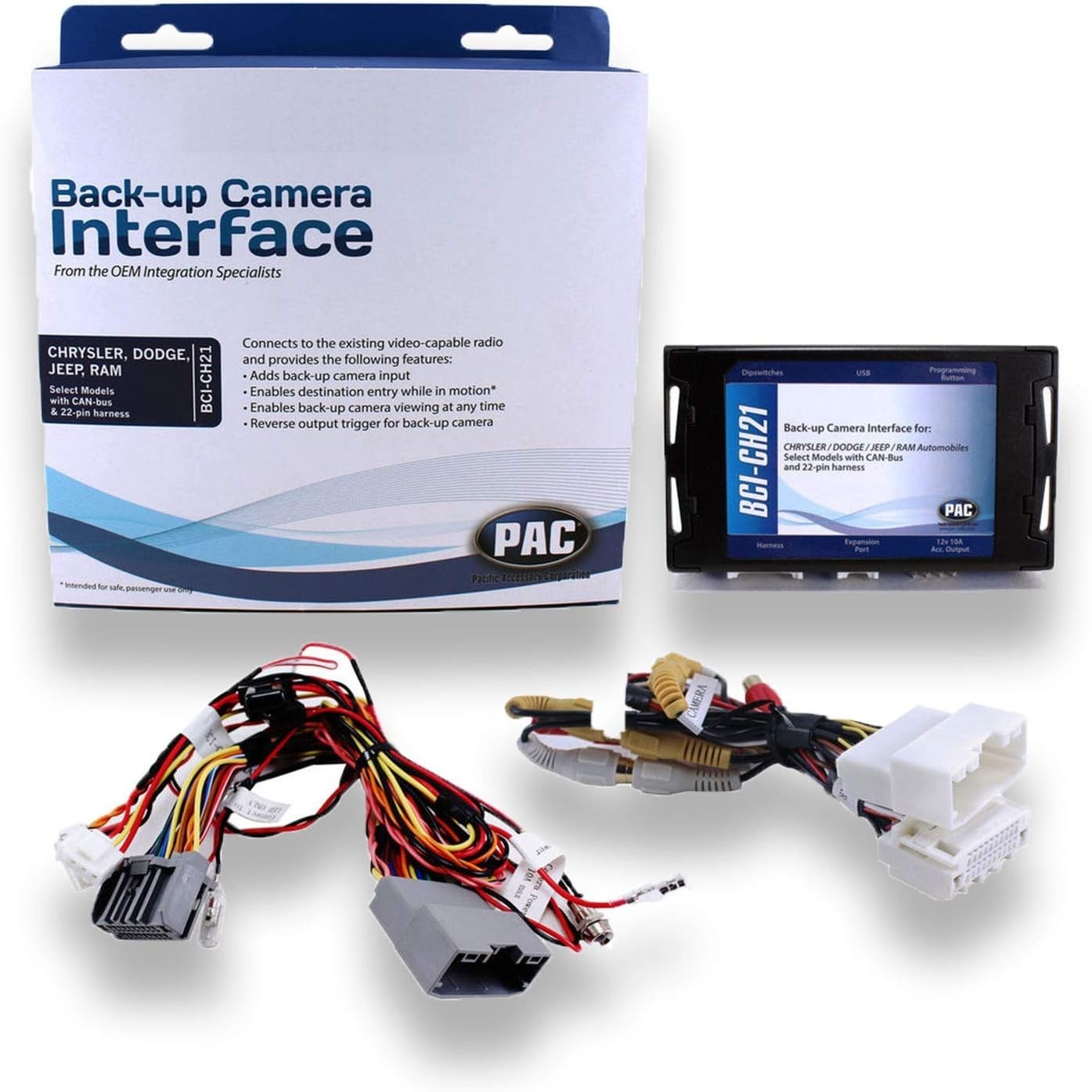 PAC BCI-CH21 NAVIGATION VIDEO BYPASS 2007-2018 CHRYSLER DODGE RAM JEEP WRANGLER