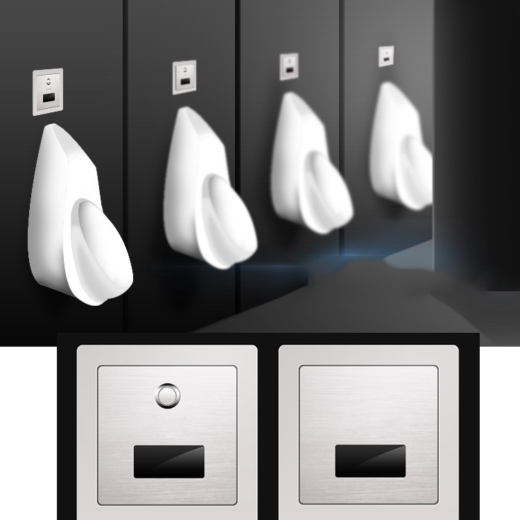 Bathroom Lavatory Automatic Urinal Sensor Flush Valve Mixer Faucet  Wall Mount