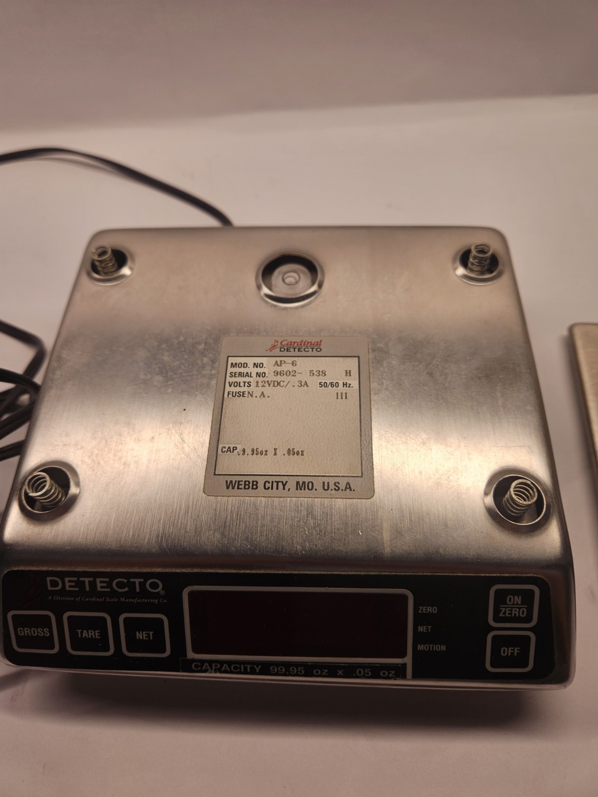 Detecto AP-6 Scale AP6 Portion Control Digital Scale