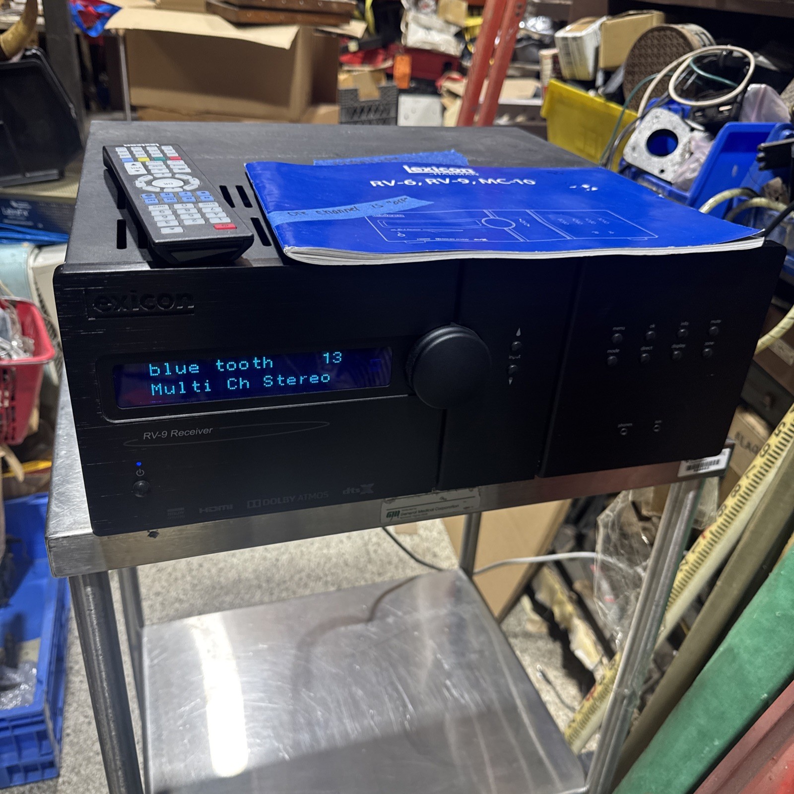 Lexicon RV-9 Surround Sound Receiver W Rem/ Manual Read 1 Channel Out Untstd