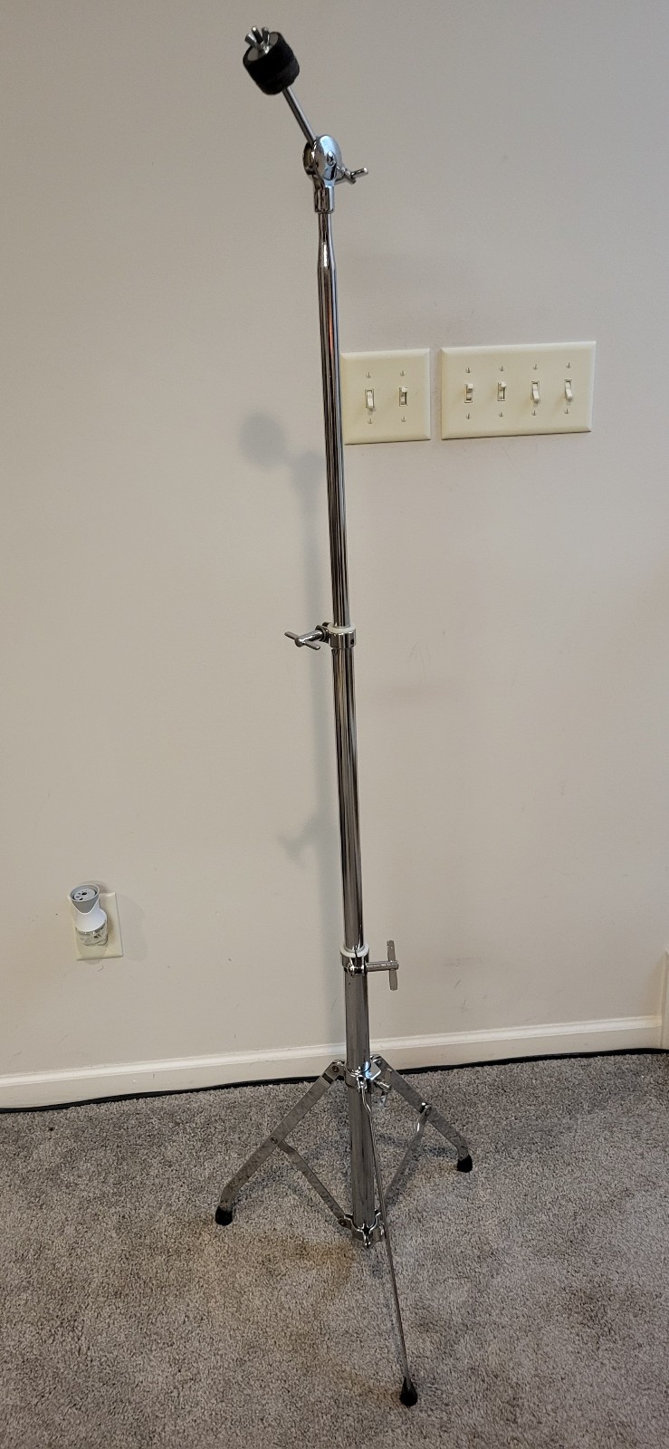 Unbranded single braced straight heavy duty cymbal stand with tilter