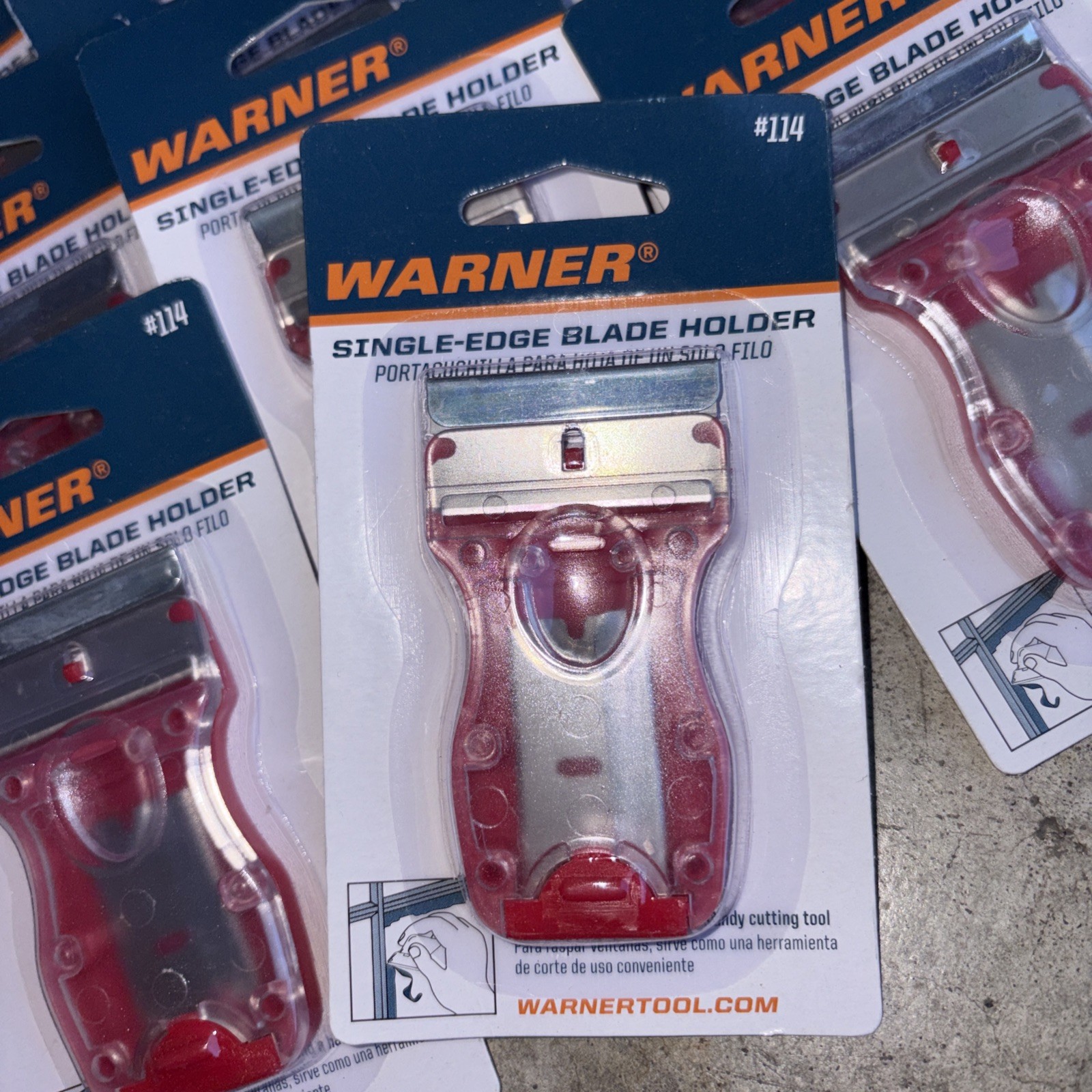 🔥18 PACK🔥 WARNER Glass & Paint Razor Scraper Includes 2 Blades & Storage