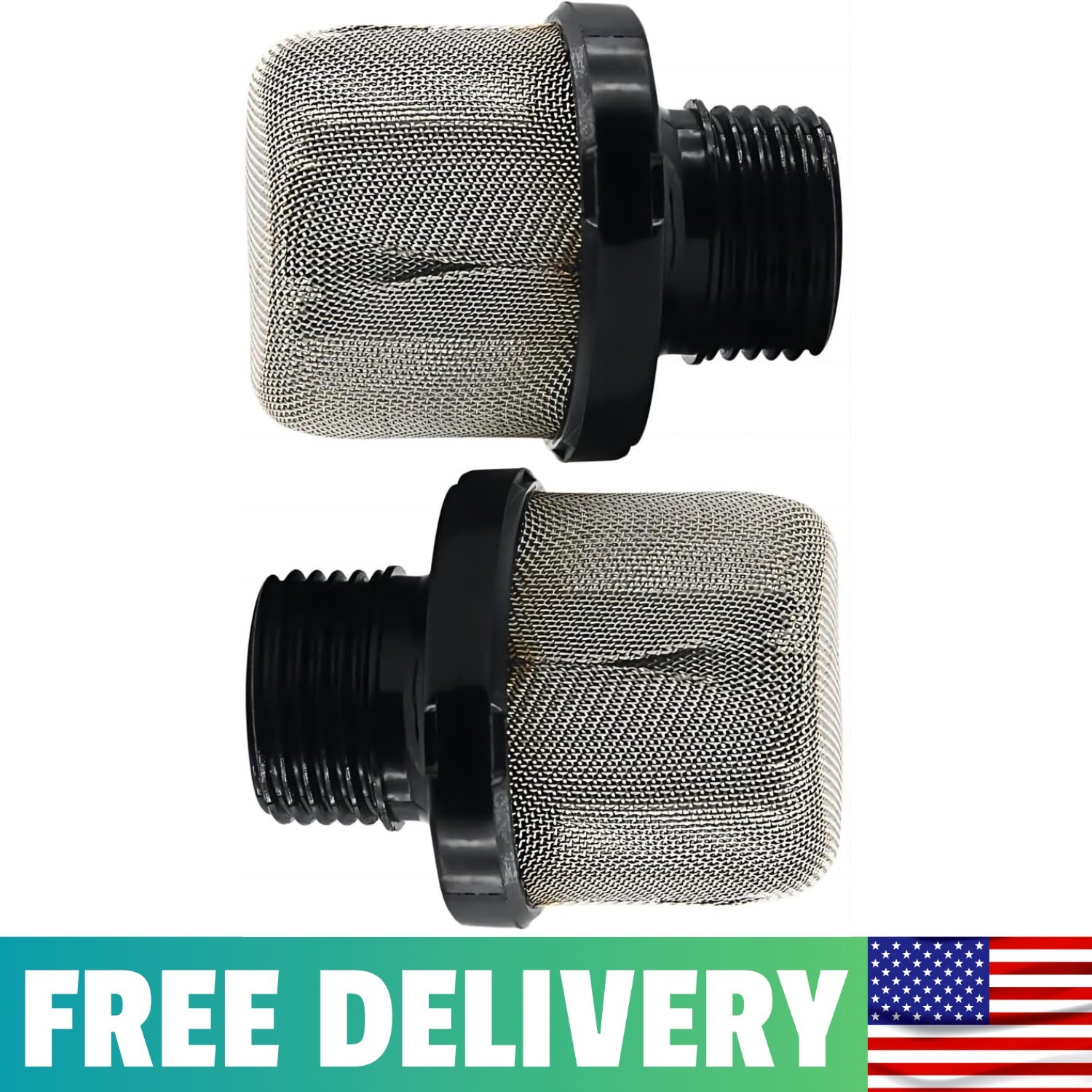2-Pack 288716 Airless Paint Sprayer Replacement Inlet Strainer, 3/4-Inch Thread,