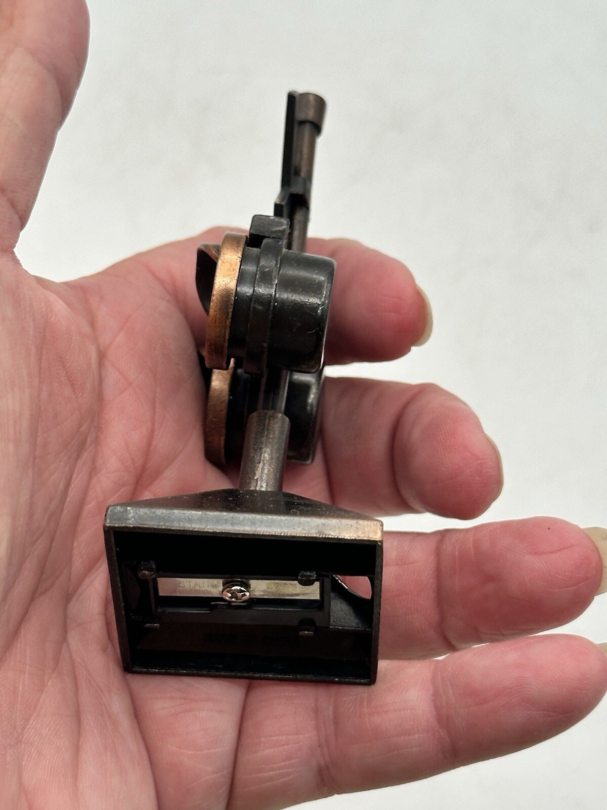 Diecast Metal Railroad Crossing Signal Pencil Sharpener