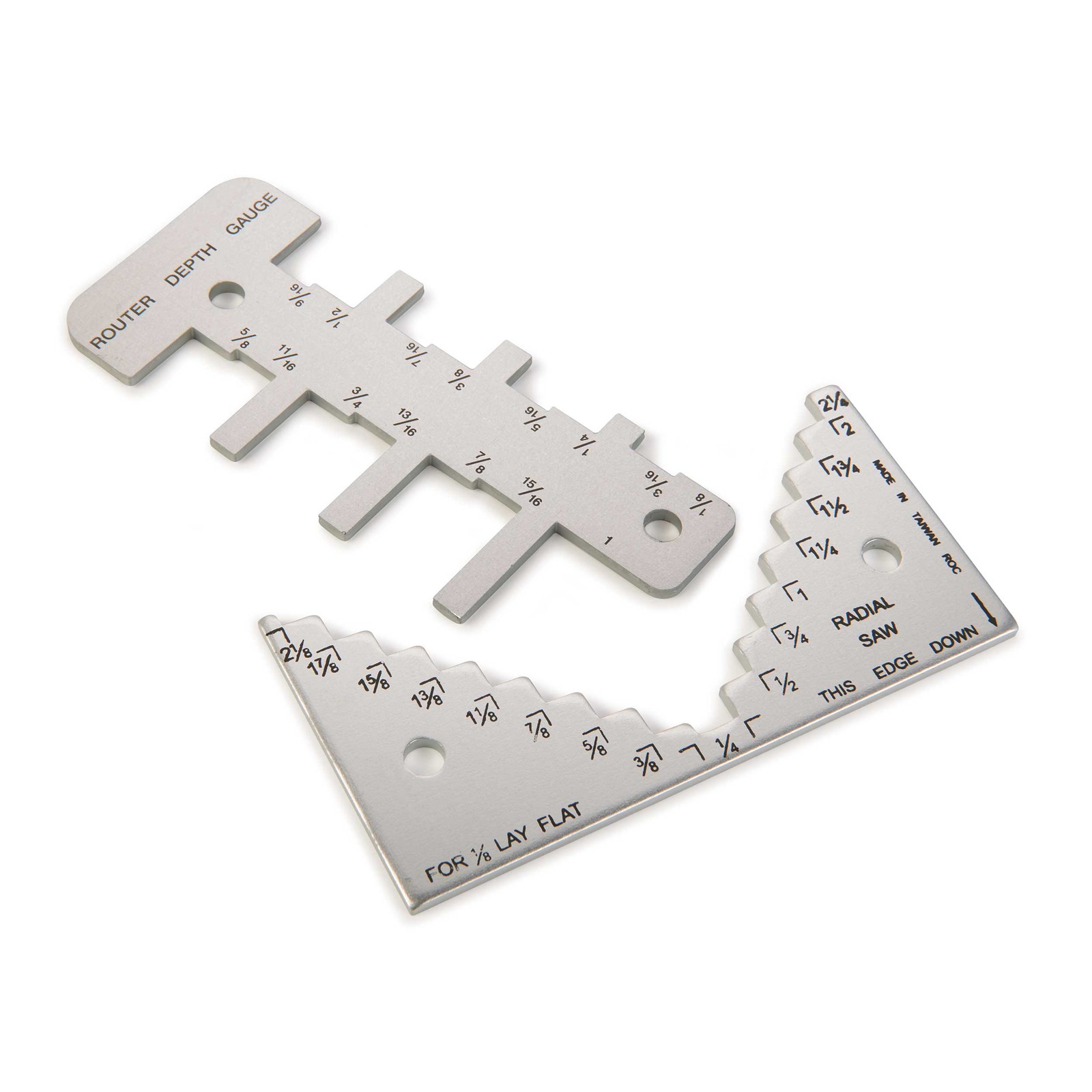 WOODRIVER Router and Saw Depth Gauge Set of 2