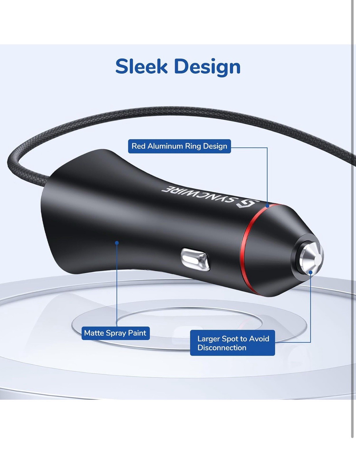 Apple MFi Certified] Syncwire iPhone Car Charger 32W Super Fast Car Phone