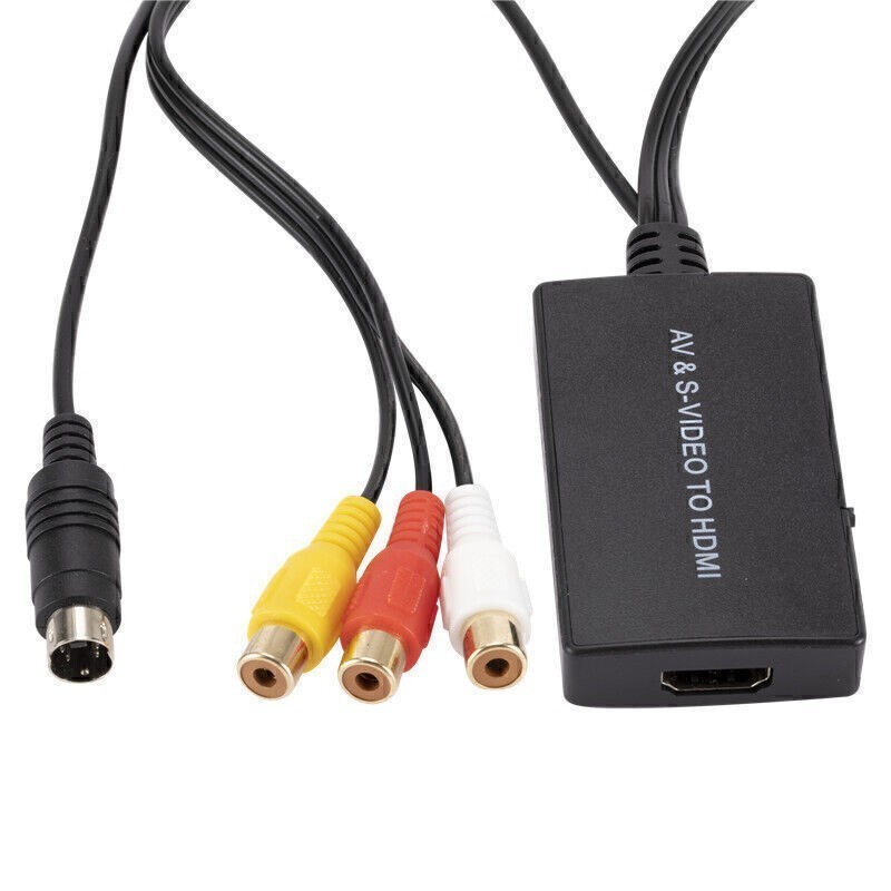 S-Video To HDMI Converter AV To HDMI Adapter RCA Conver 720p@60Hz For HDTV DVD