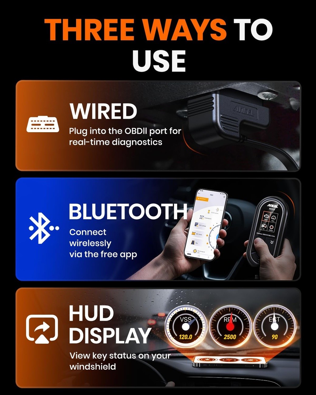 ANCEL BD310 Bluetooth OBD2 Scanner for All Cars