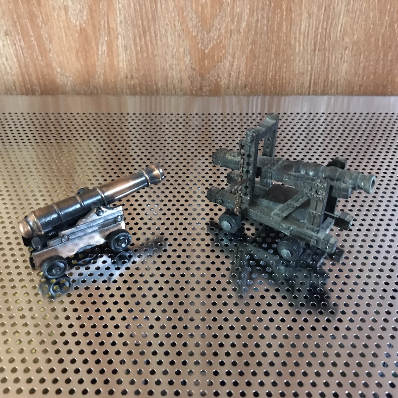 Miniature Cannon Pencil Sharpner Lot Of 2 Medieval Collectible