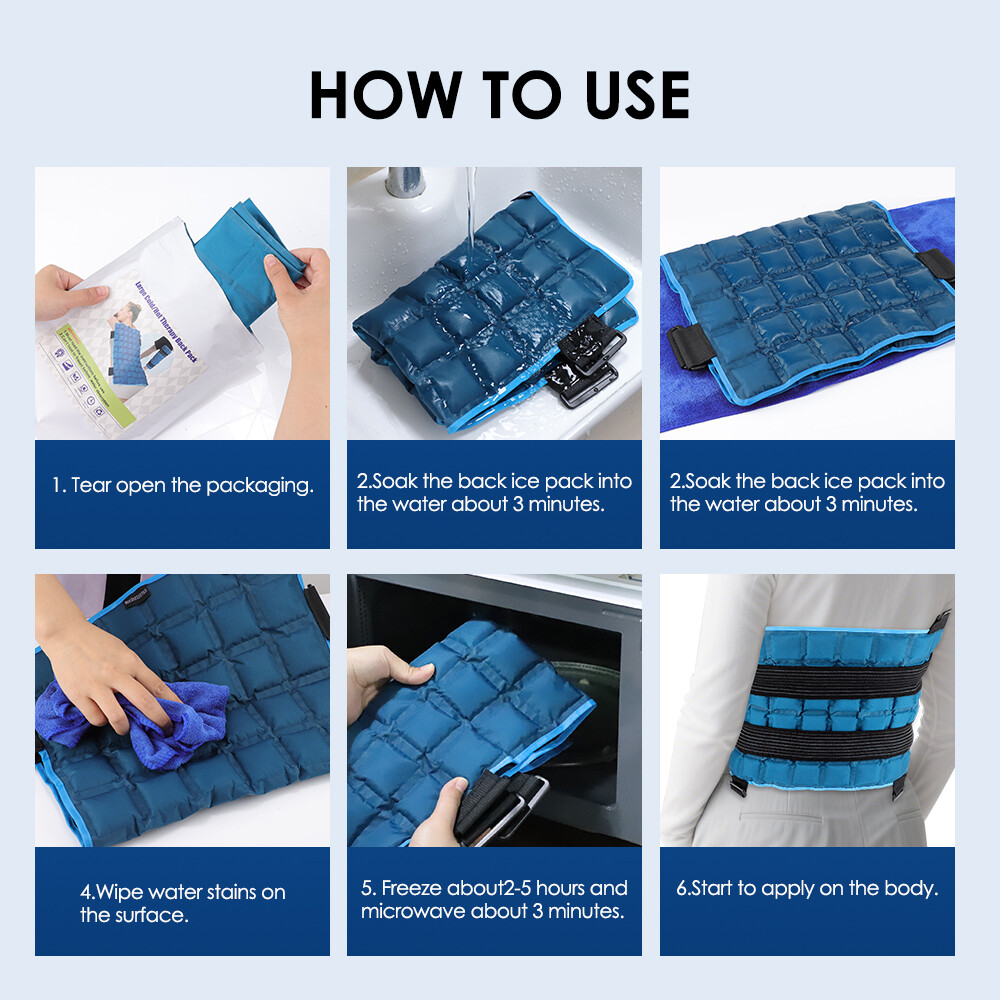 Large Gel Ice Pack for Injuries Reusable Flexible Hot Cold Therapy Compress USA