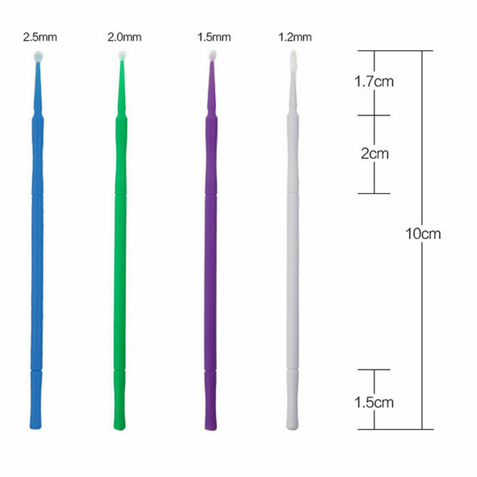 100X Dental Microbrush Disposable Bendable Applicators Tips Micro Brush Cleaning