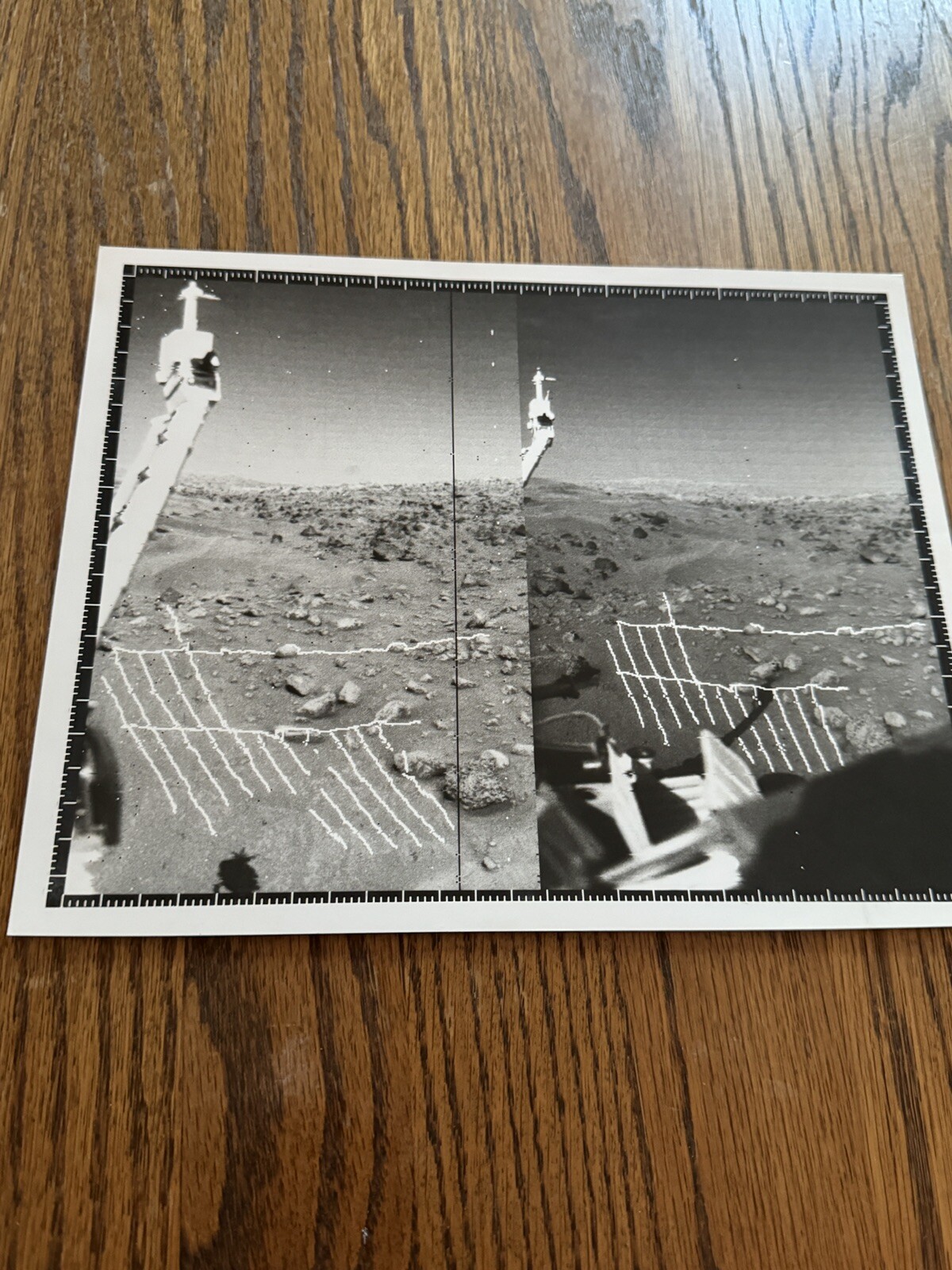Original 1976 NASA Mars Photo Viking 1 Kodak Paper  JPL July 76 Caption On Back