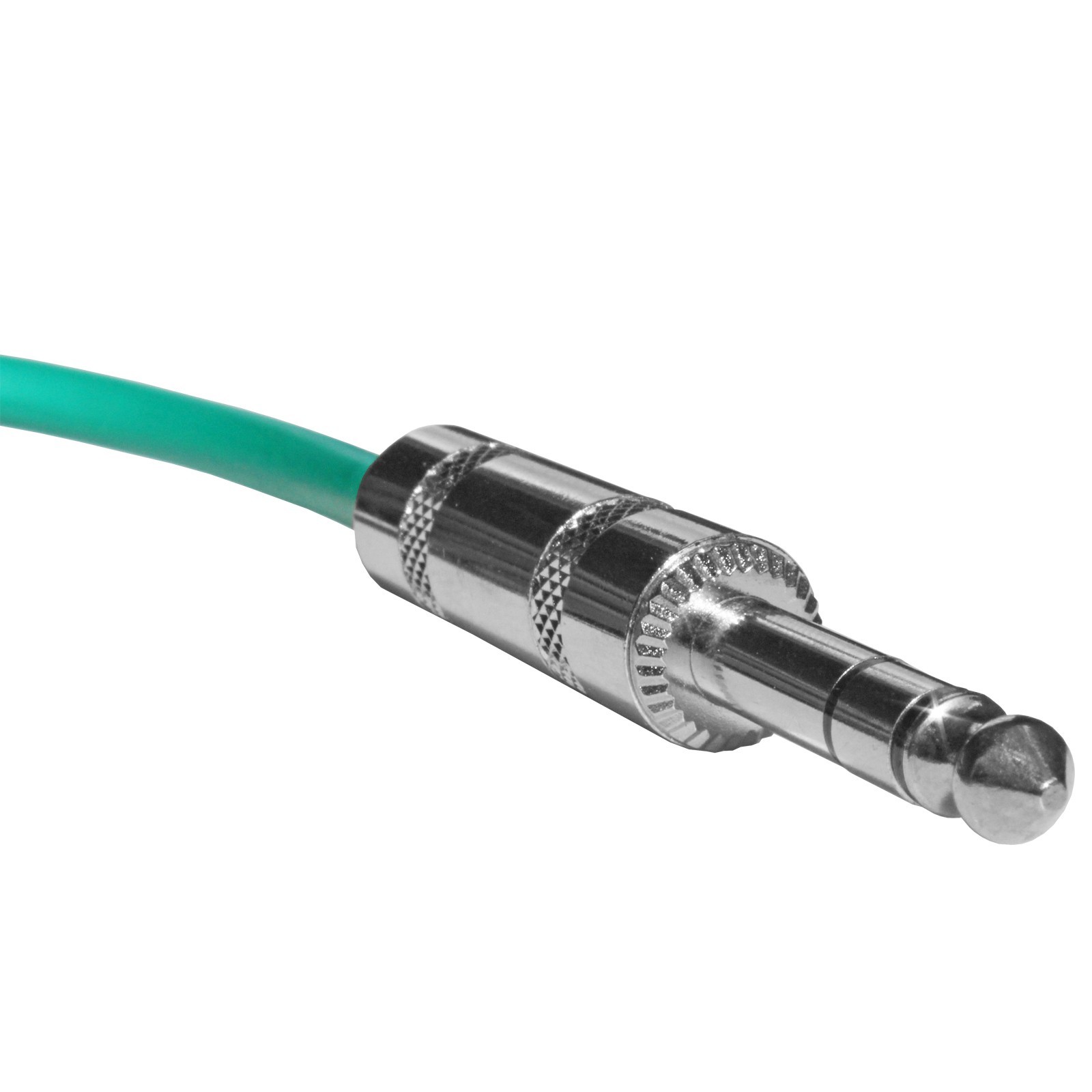 GREEN 6ft foot 1/4 stereo male to 6.3mm plug balanced TRS audio patch cable cord