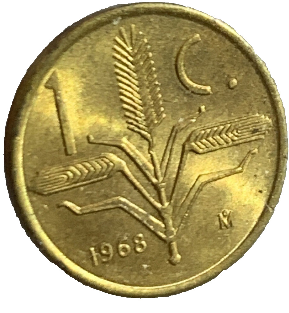1965 OR 1967 OR 1960S  Mexico 1 CENTAVOS BRASS BU, ORIGINAL ROLL LOT x20 COINS