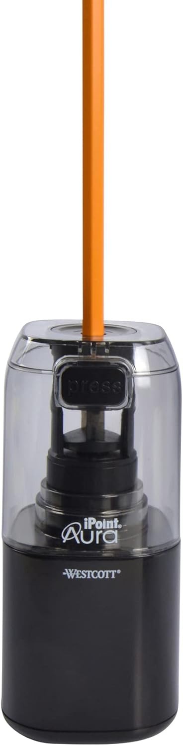 Westcott iPoint® Aura Battery Pencil Sharpener, Assorted Aura,