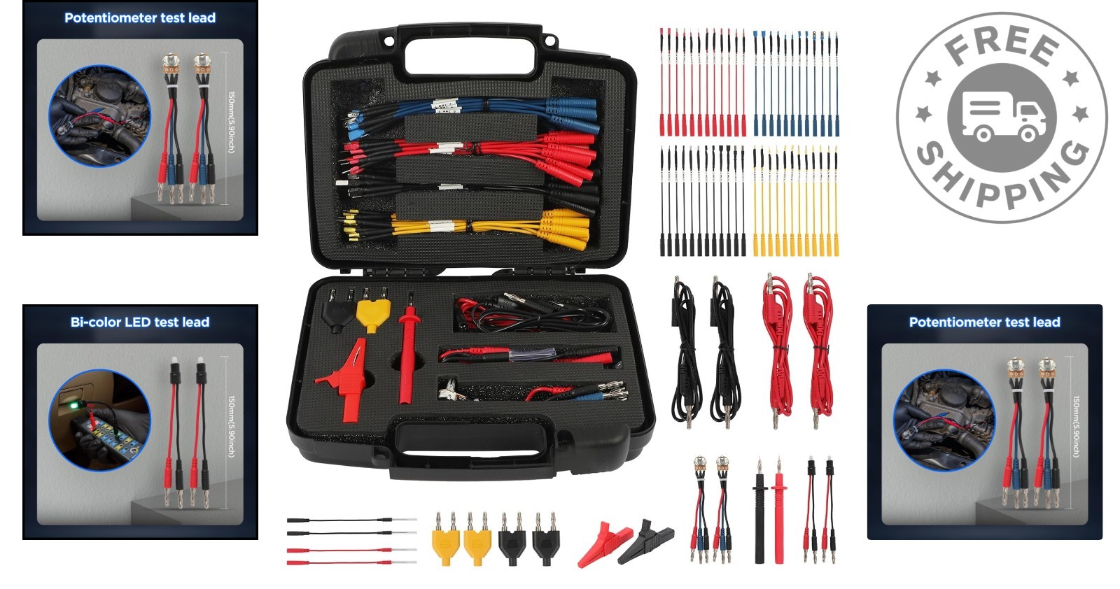 68PCS Multimeter Leads Kit for Automotive & Electrical Testing