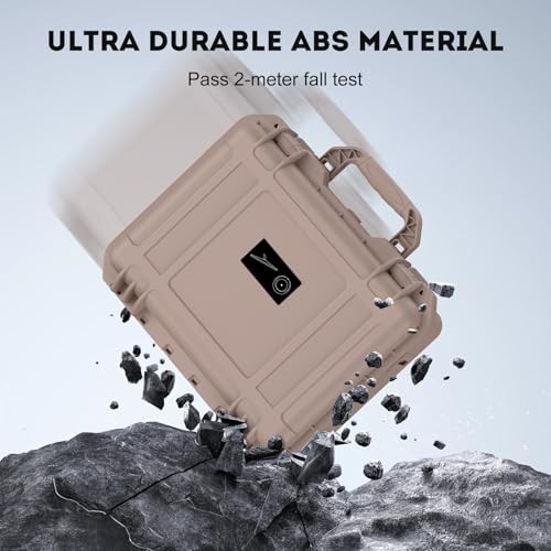 Starlink Mini Case, Carrying Travel Hard Case, Waterproof Protective Tan