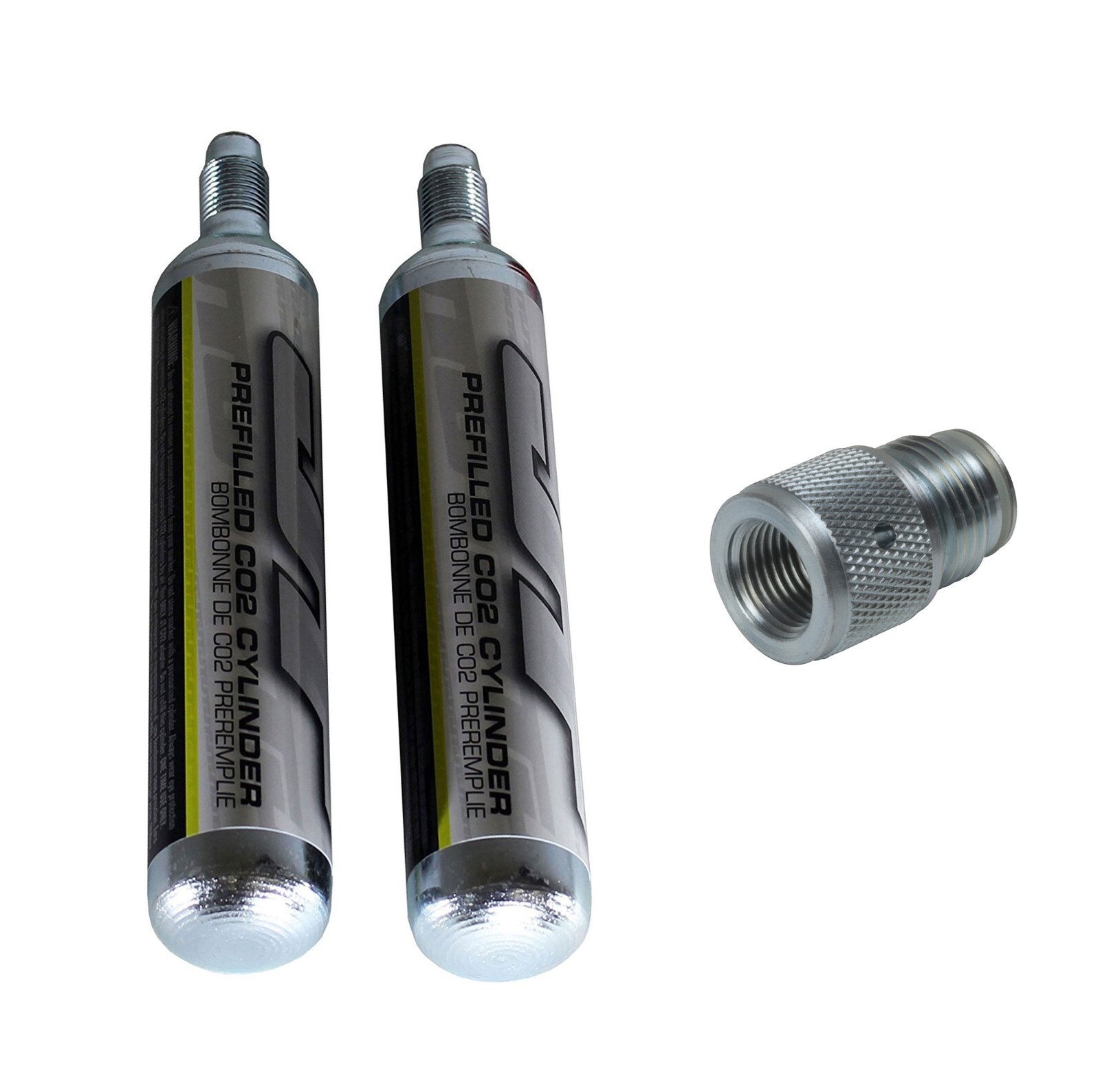 Empire JT Paintball 90 Gram Prefilled CO2 Cartridge 2 Pack 90gram w/ Adapter NEW