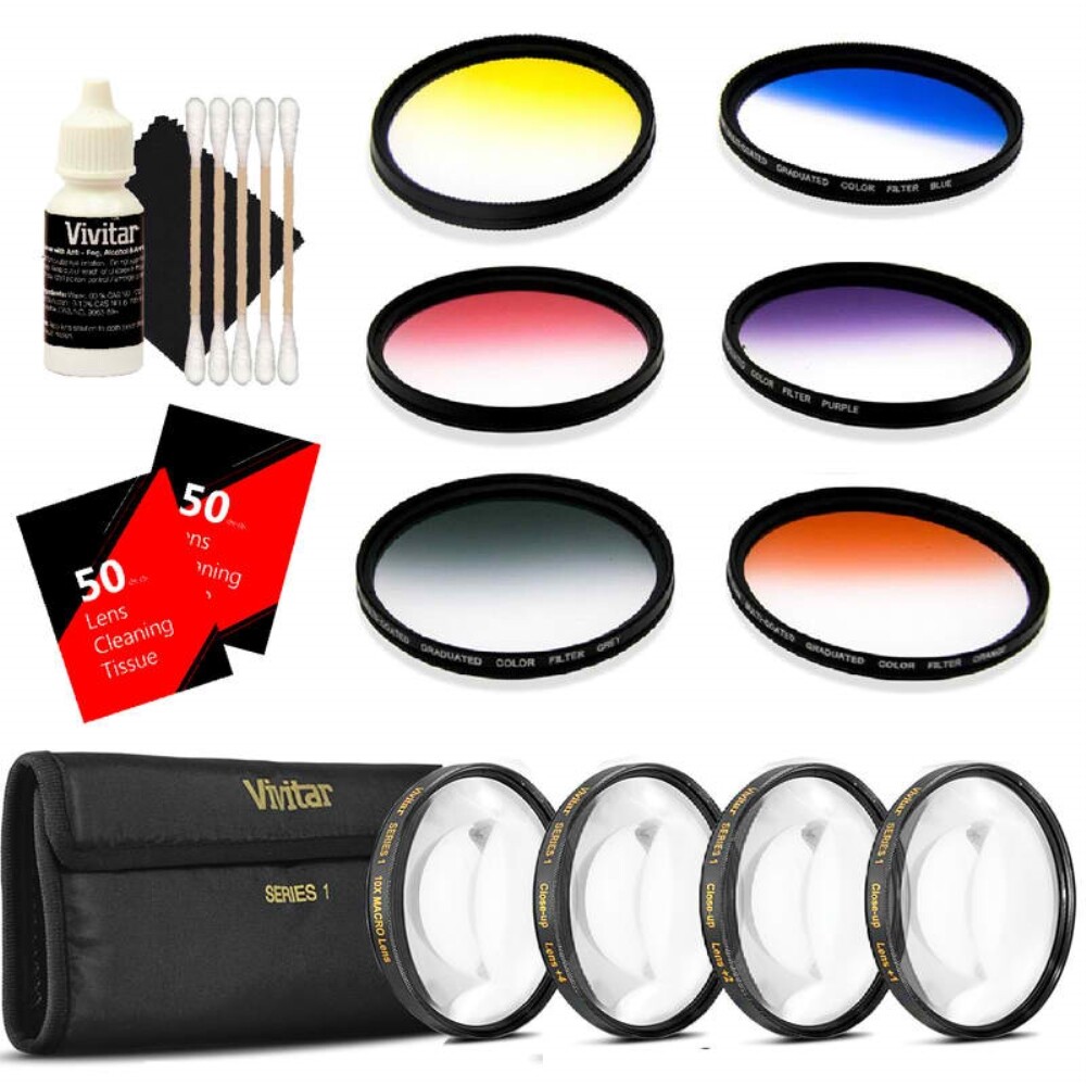 Vivitar 67mm Rotating Graduated 6pc Filter with Top Accessory Kit for 67mm Lens