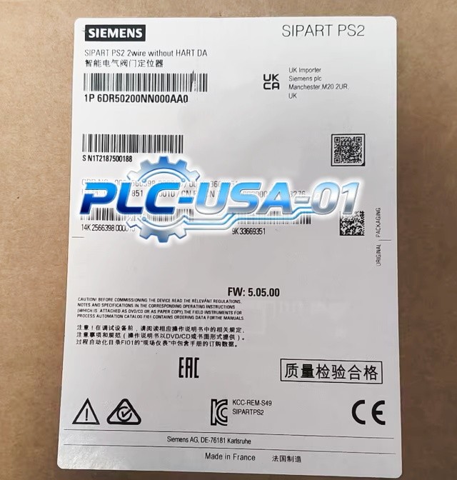 6DR5020-0NN00-0AA0 1PCS New SIEMENS 6DR50200NN000AA0 Valve Positioner
