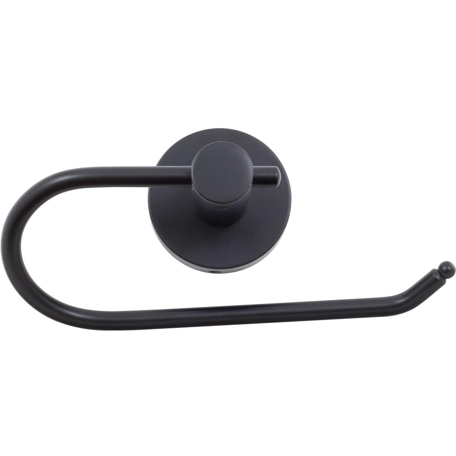 Zurich Euro Paper Holder, Matte Black by Stone Harbor Hardware