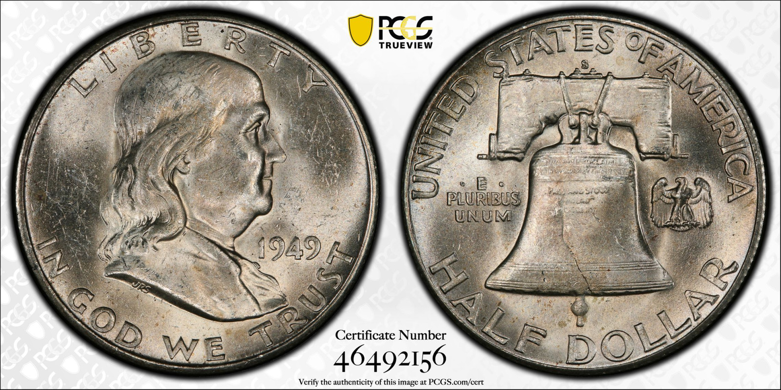 1949-S Franklin Half Dollar PCGS MS63