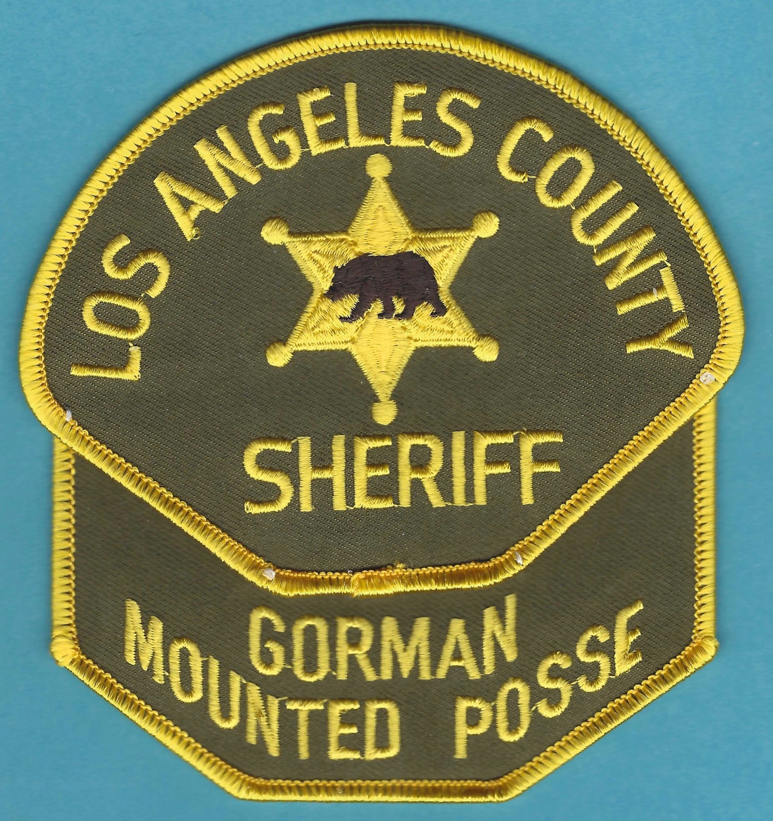 LOS ANGELES CALIFORNIA SHERIFF GORMAN DIVISION MOUNTED POSSE SHOULDER PATCH