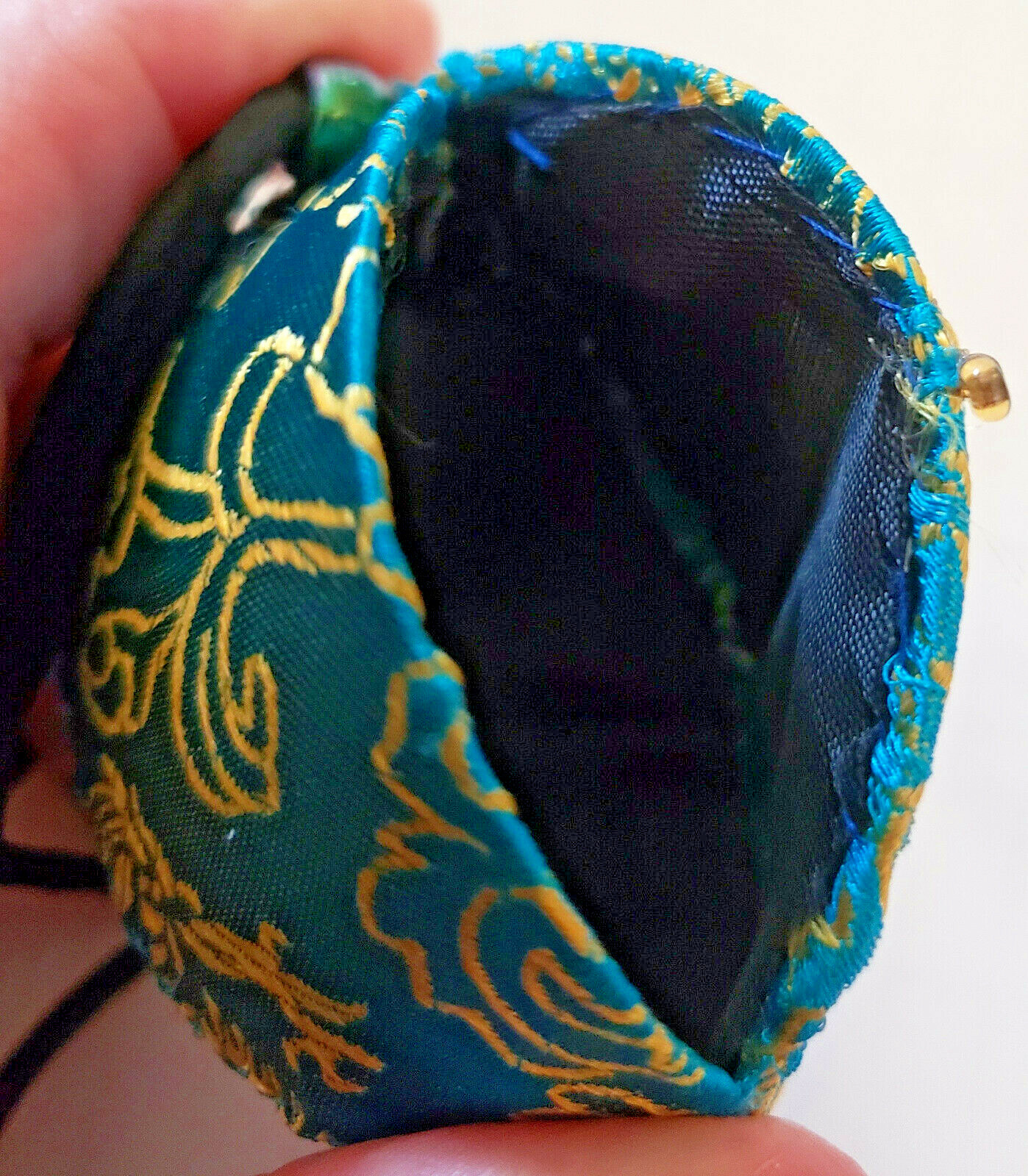 Thimble Case Silk Fortune Cookie by Stitchin' Thyme with 3 Thimbles