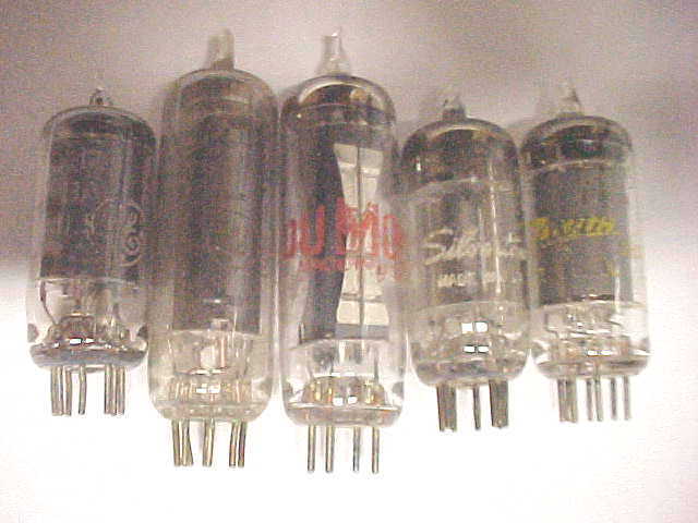 All American (AA five) miniature- used tube set -12AV6, 12BA6, 12BE6, 35W4, 50B5