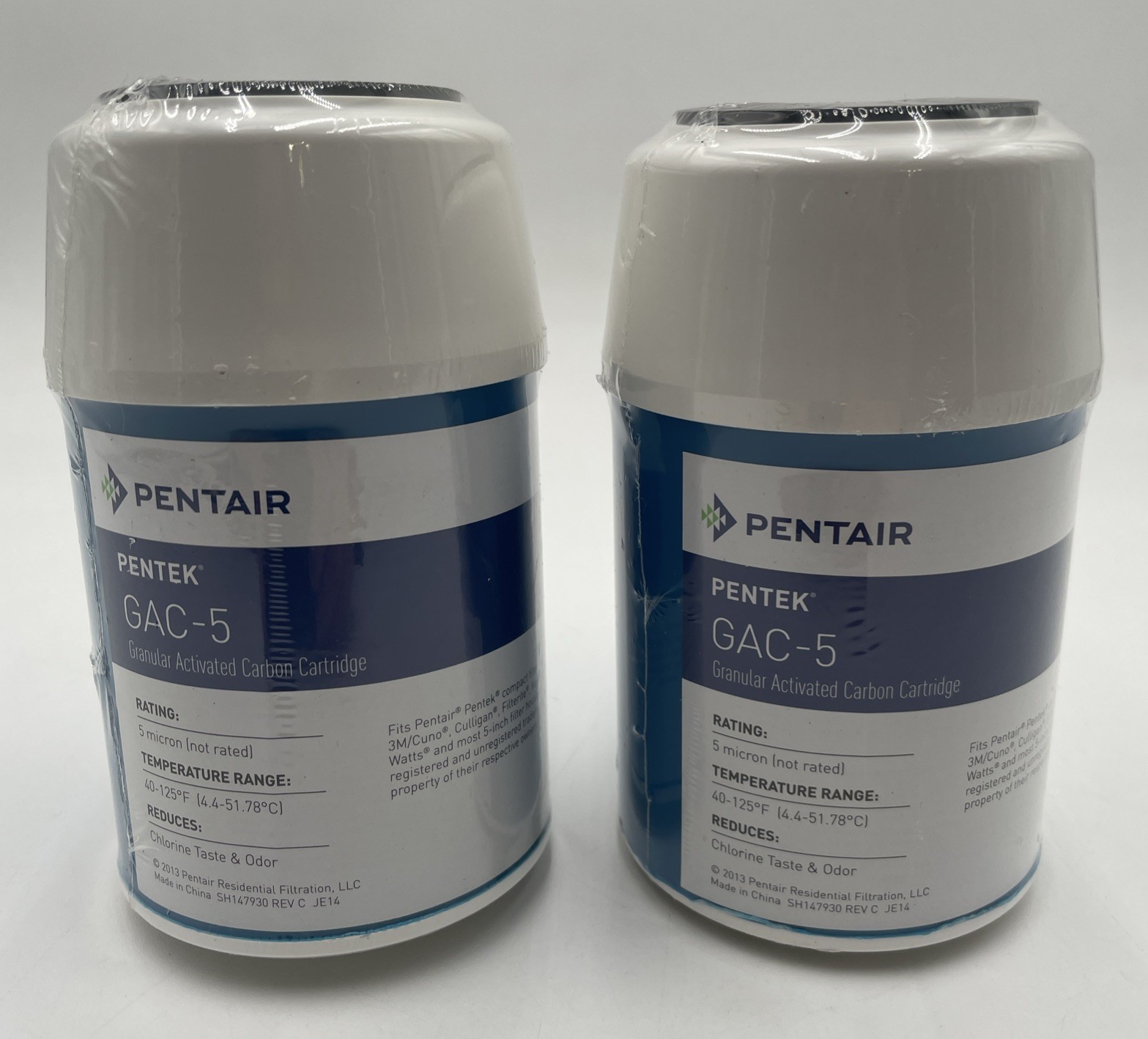 Lot of 2 Pentair Pentek 155110-43 GAC-5 Water Filter Cartridge New