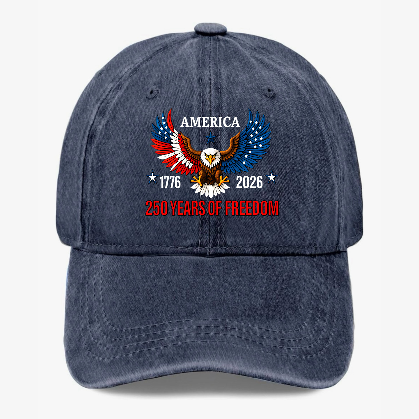 America 250 Years of Freedom 1776-2026 Patriotic Eagle Dad Hat Baseball Cap