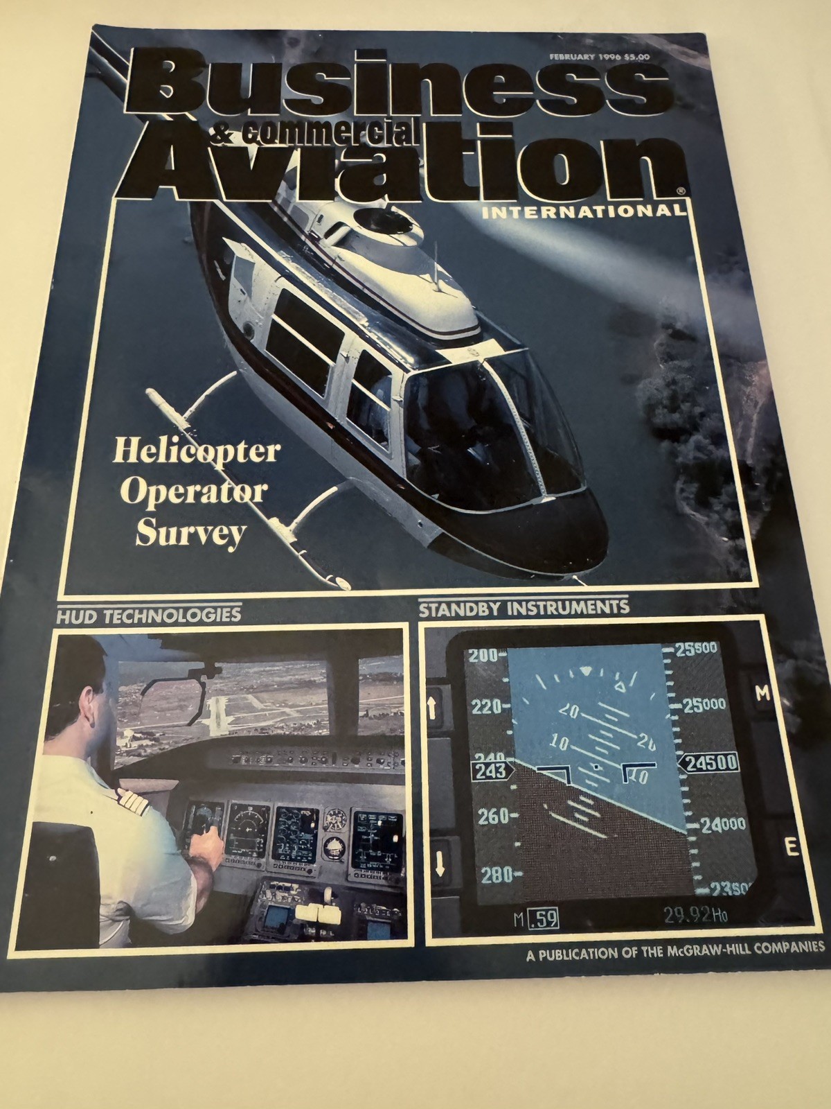 Business & Commercial Aviation International Magazine February 1996 - Original