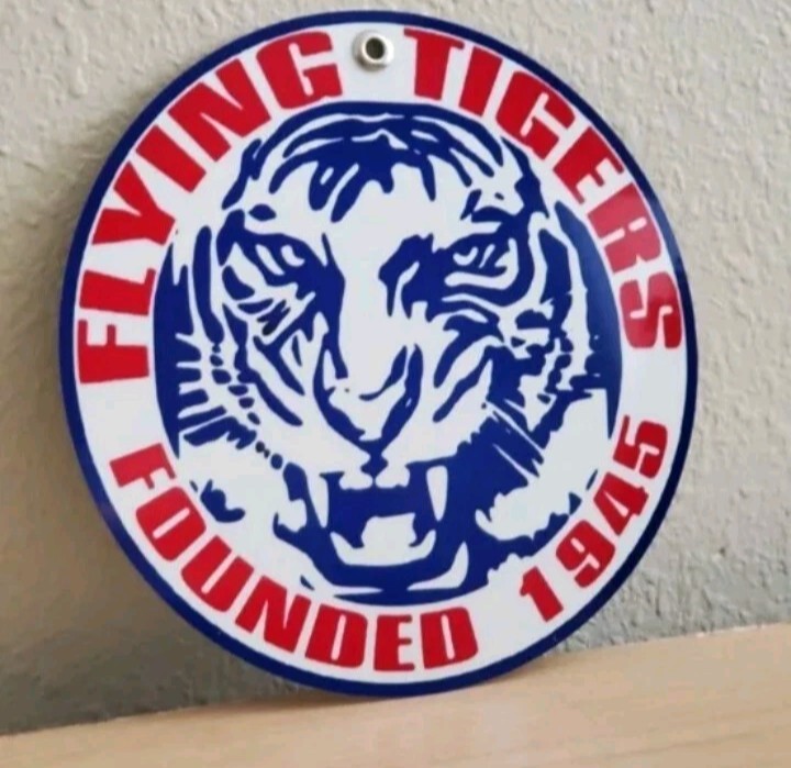 Iconic Flying Tigers Line Airlines Metal Sign •  (PLEASE SPECIFY TIGER OR LOGO)