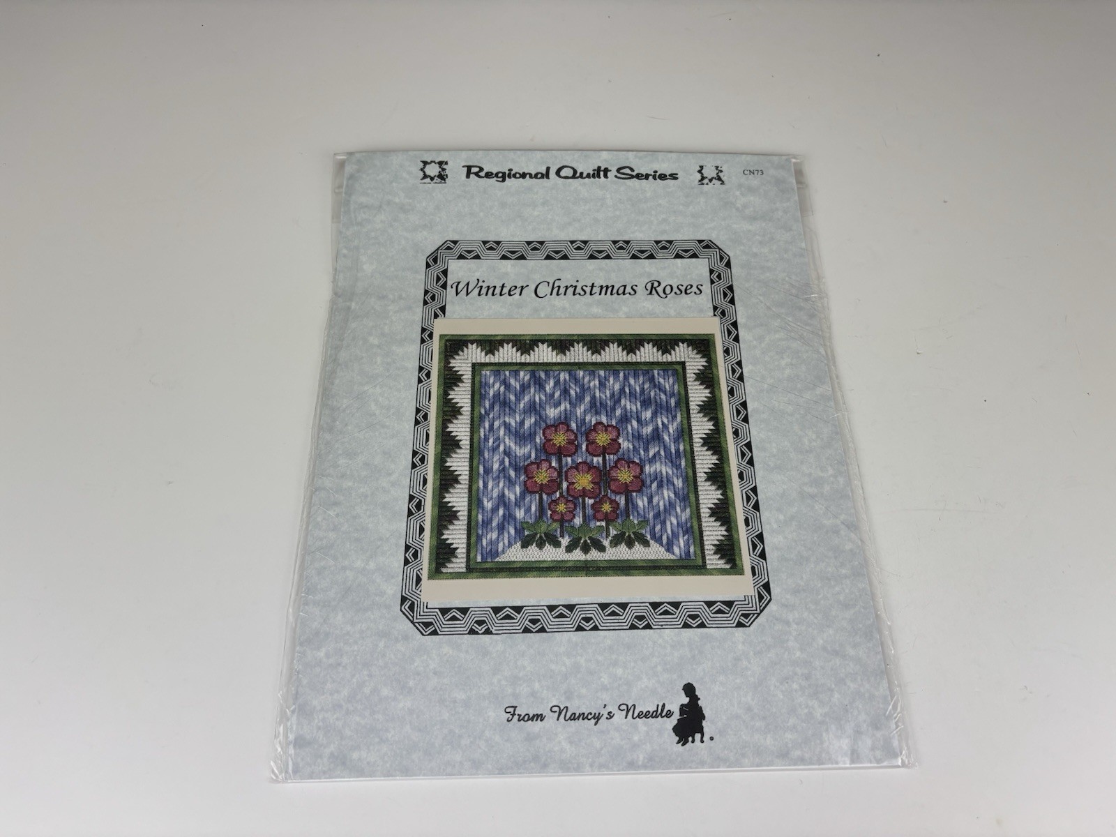 From Nancy’s Needle Quilt Series Winter Christmas Roses Needlepoint Pattern 1S