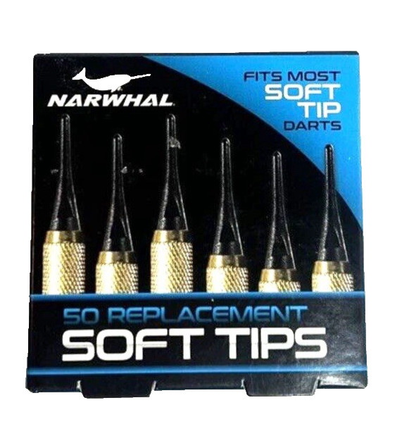 Narwhal Replacement Soft Tips for Darts 100 Count (2×50)