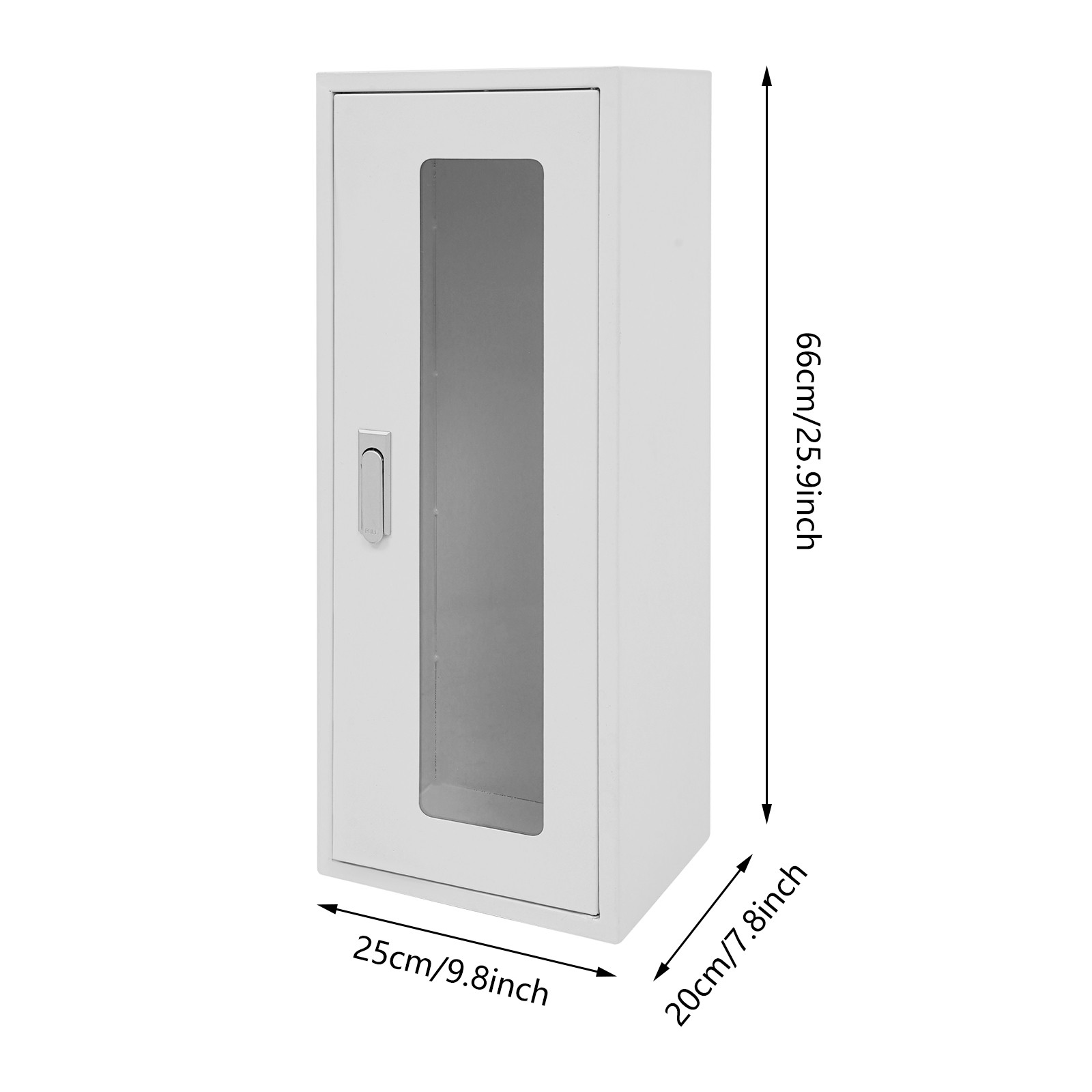 Fire Extinguisher Wall Cabinet FireTech Indoor Outdoor White Surface Mount