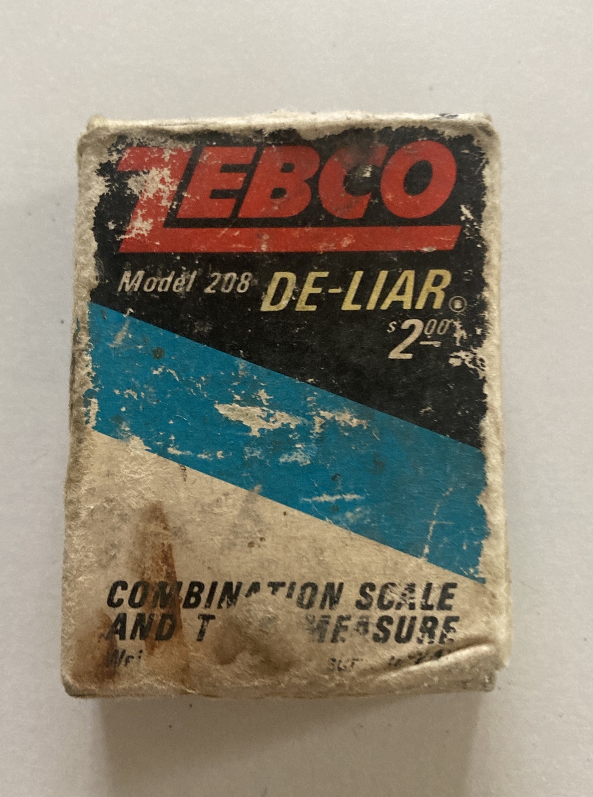 Zebco Fishermen’s De-liar Scale & Tape Measure Model 208 Made In The USA