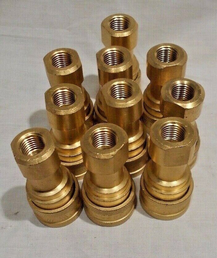 Breco 2DSF2-BI, Brass 1/4"  Quick Coupler Disconnect - 10Pcs