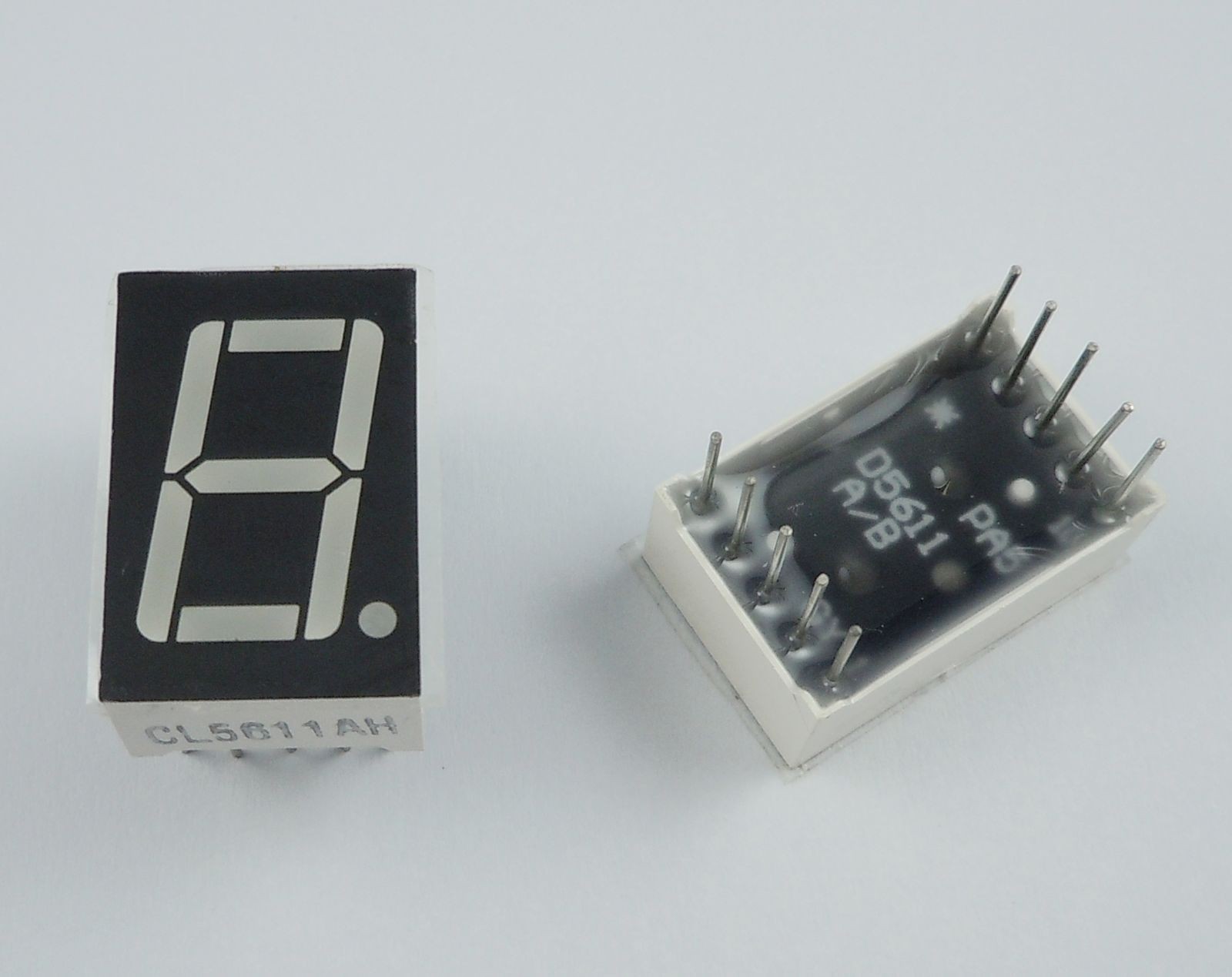 100Pcs Red LED Display 1 Digital 7 Segment 0.56" Common Cathode